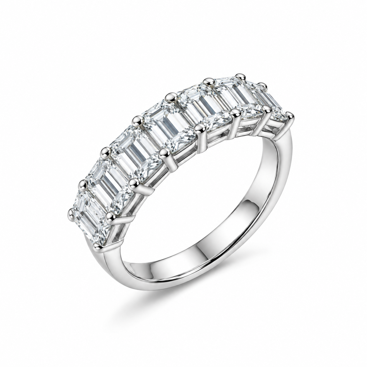 Anillo Déco — Oro blanco 18k, diamante de laboratorio