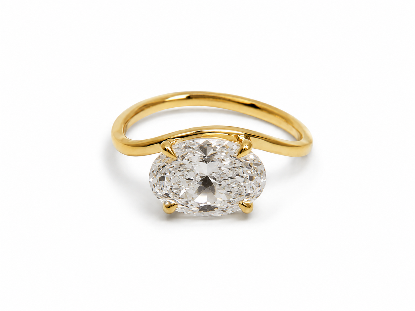 Anillo Horizon — Oro amarillo 14k, diamante de laboratorio