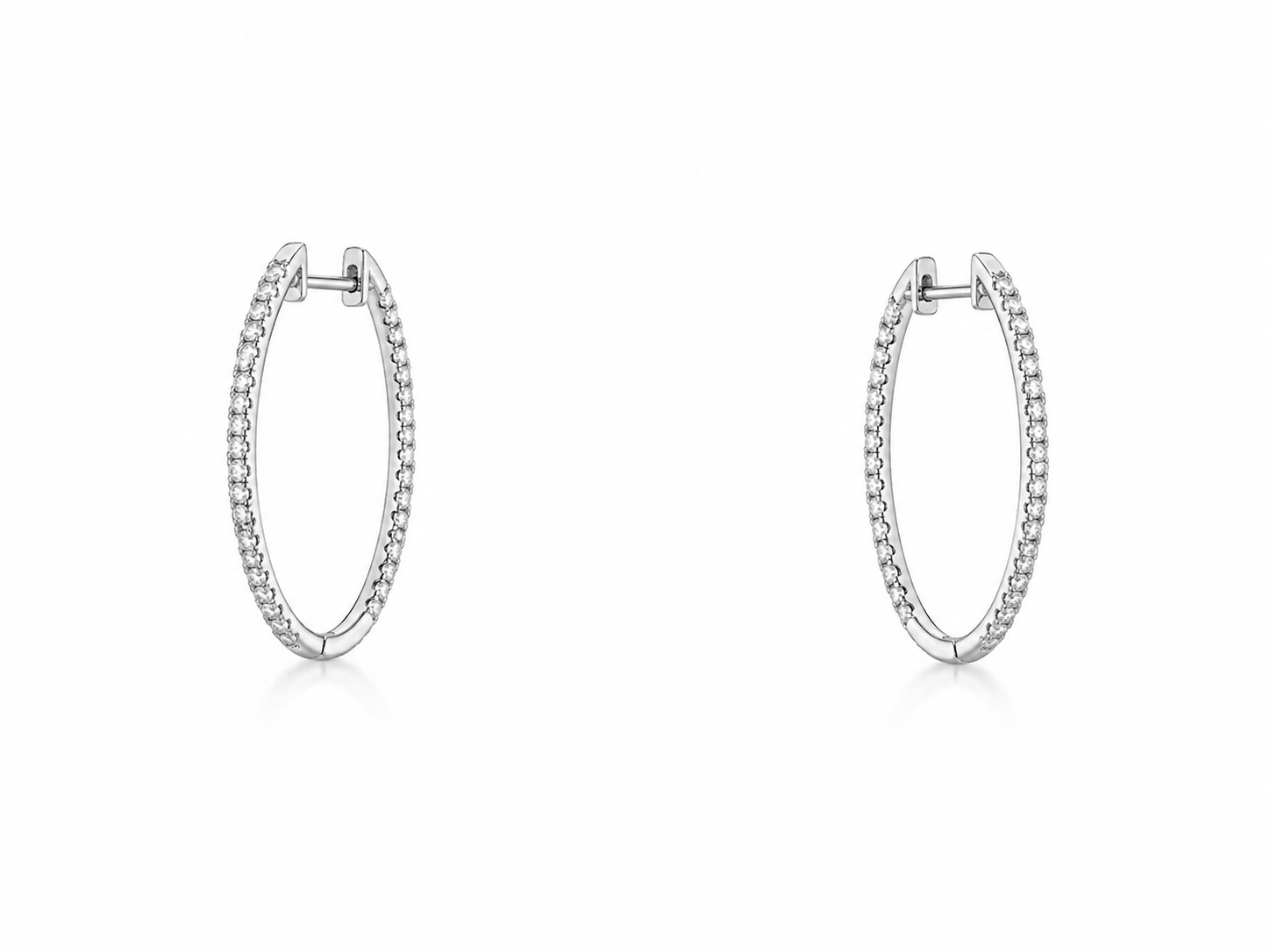 Aros Halo — Oro blanco 18k, diamante natural