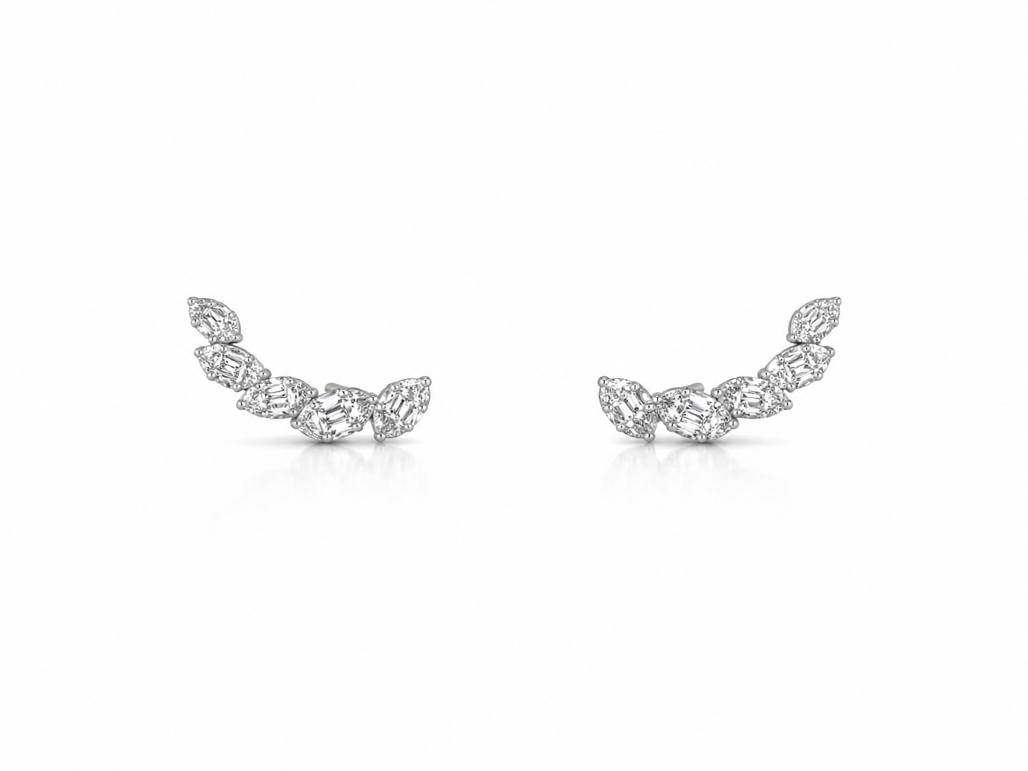 Aros Envol — Oro blanco 18k, diamante natural
