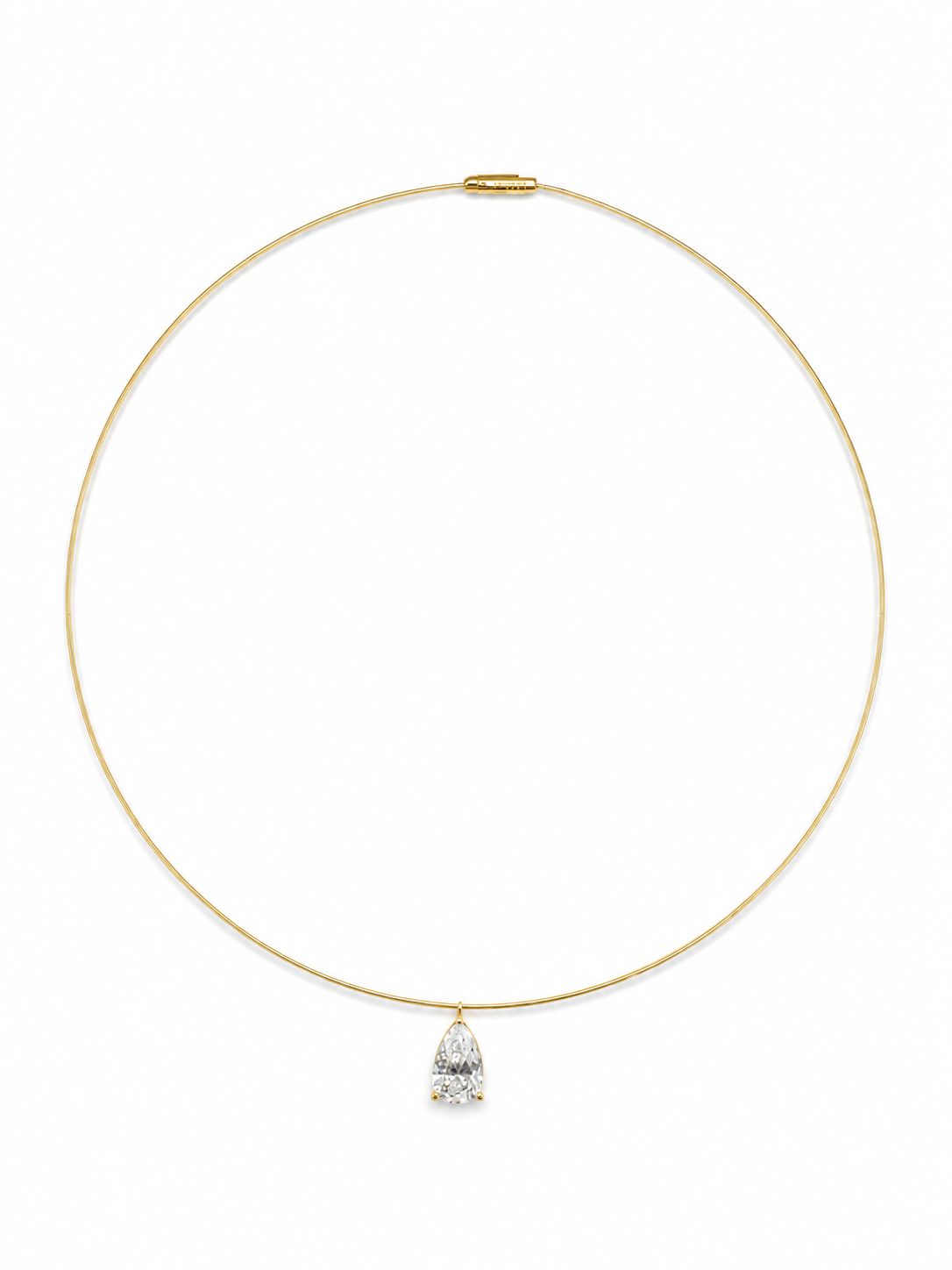 Collar Goutte — Oro amarillo 14k, diamante de laboratorio