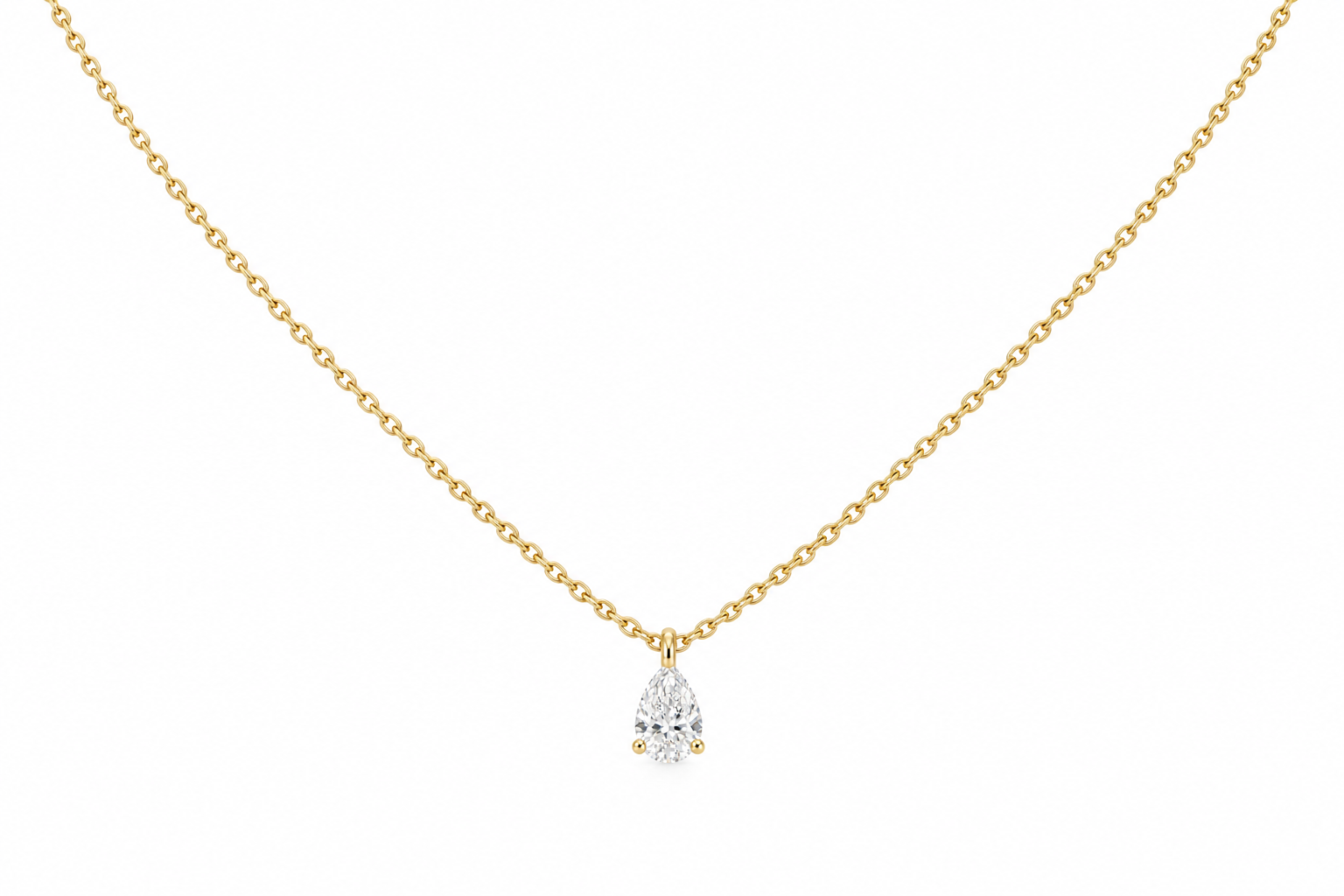 Collar Larme — Oro amarillo 18k, diamante de laboratorio