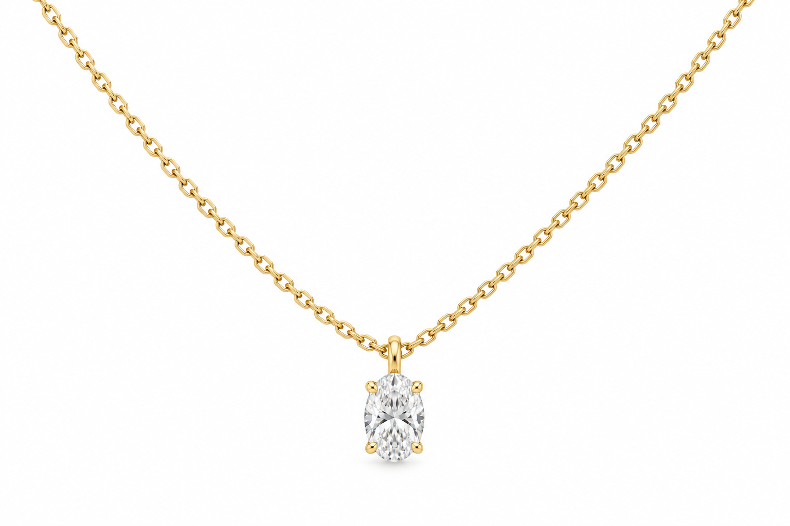 Collar Lune — Oro amarillo 18k, diamante de laboratorio