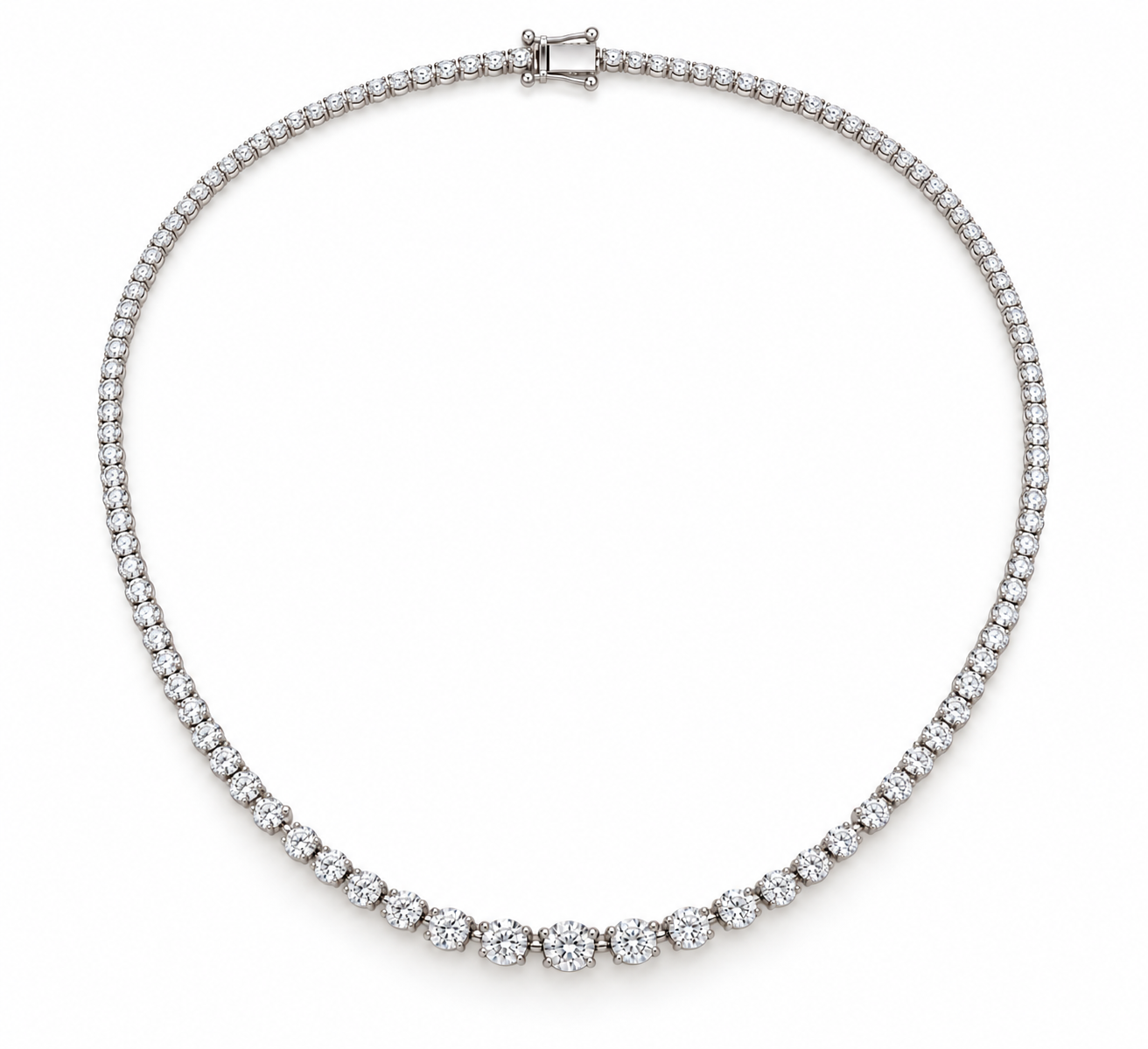 Collar Majesté — Oro blanco 18k, diamante de laboratorio