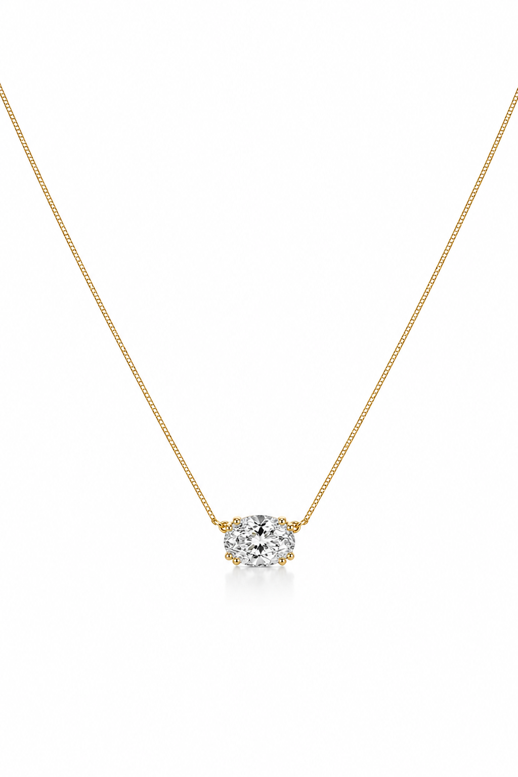 Collar Aurore — Oro amarillo 14k, diamante de laboratorio