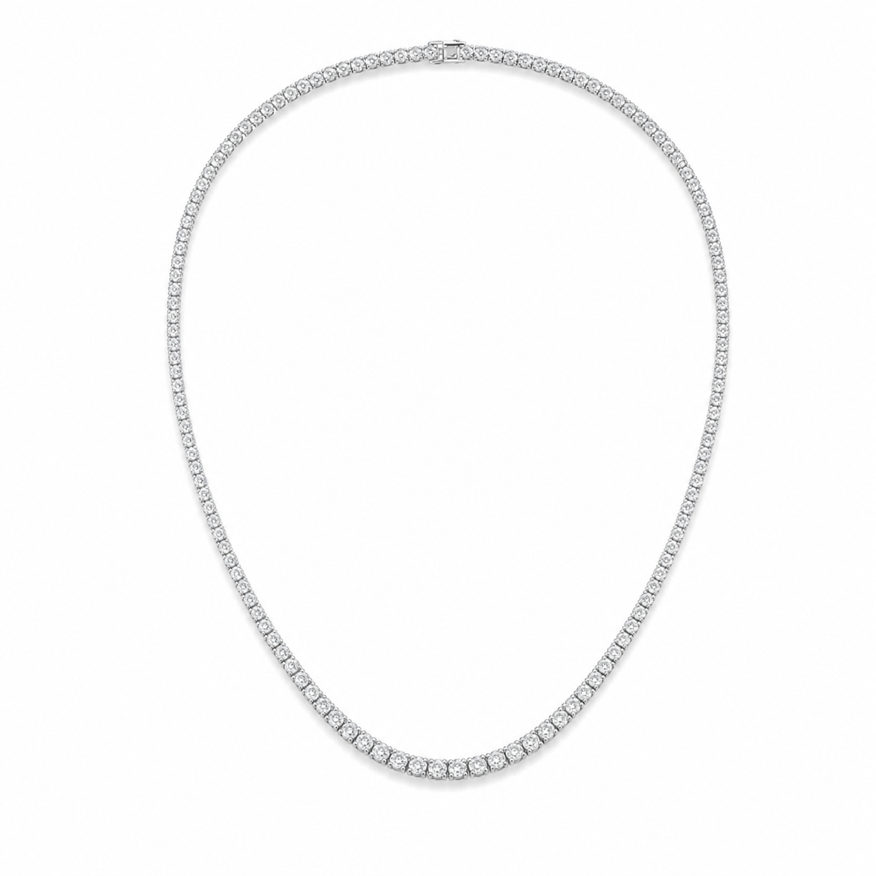 Collar Souveraine — Oro blanco 14k, diamante de laboratorio