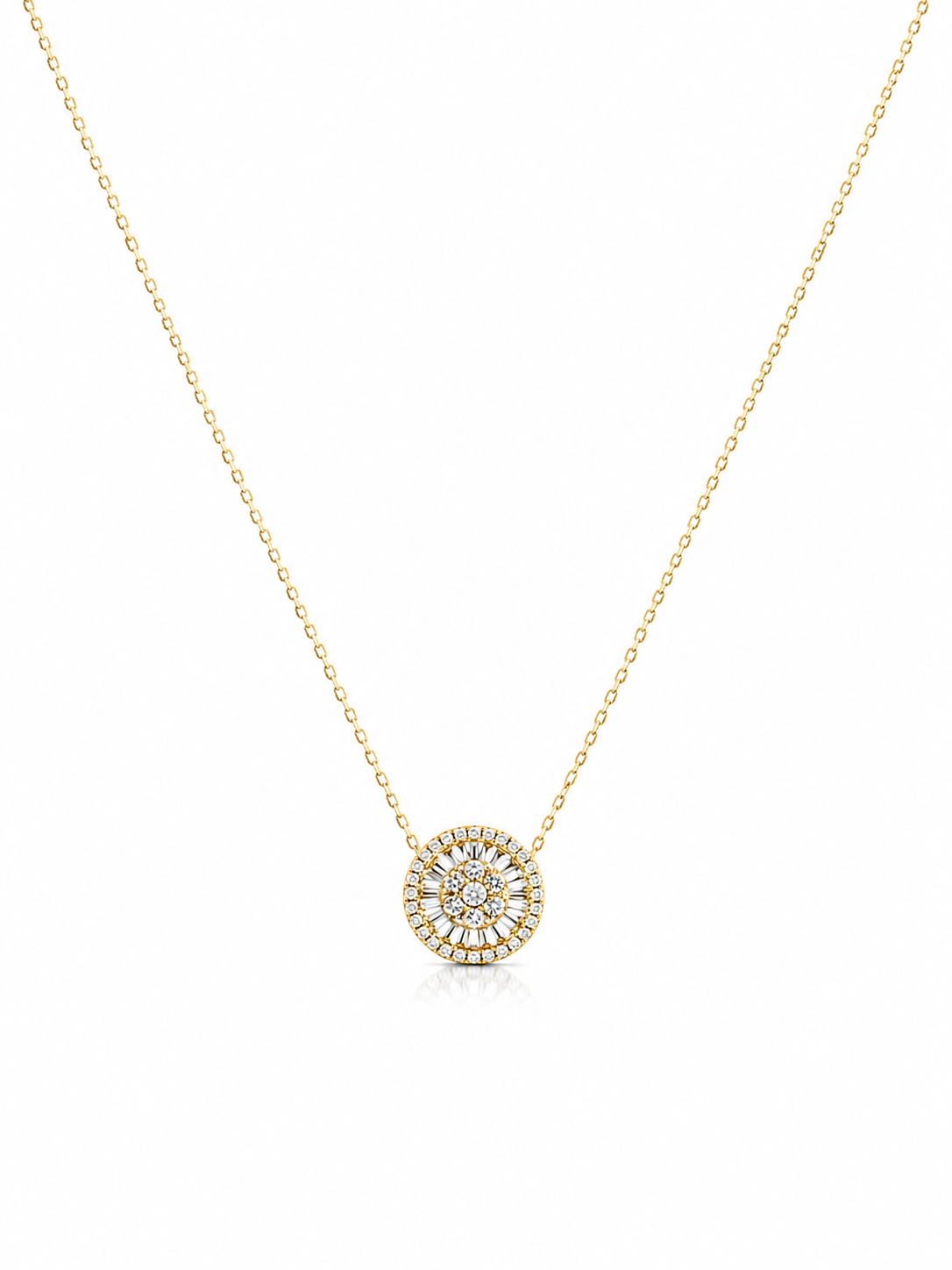Collar Rosace — Oro amarillo 18k, diamante natural