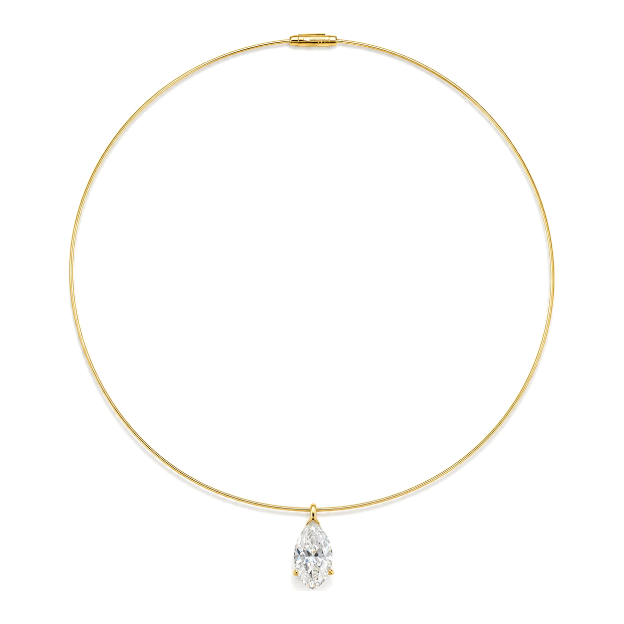 Collar Ellipse — Oro amarillo 14k, diamante de laboratorio
