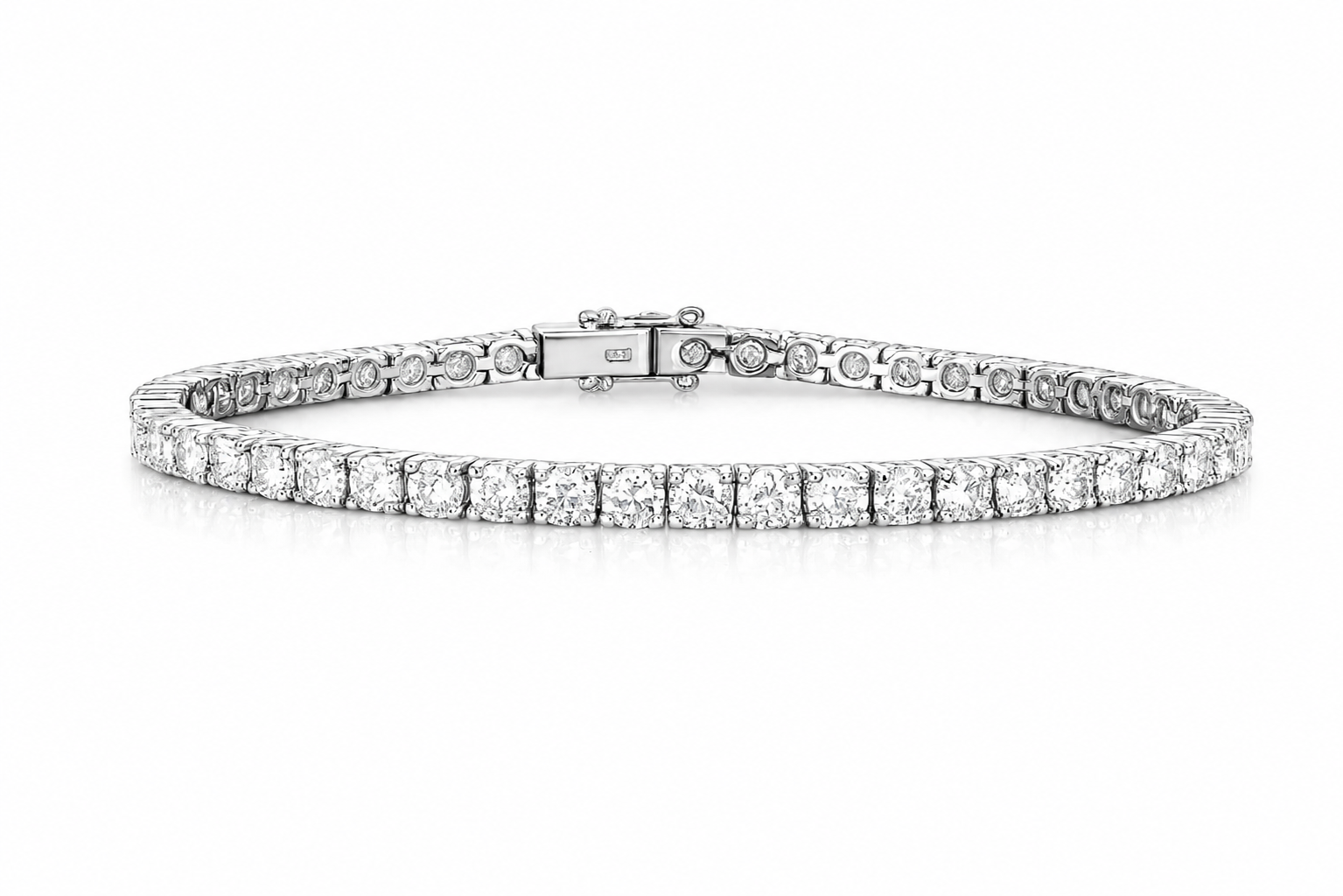 Pulsera Impériale — Oro blanco 14k, diamante de laboratorio