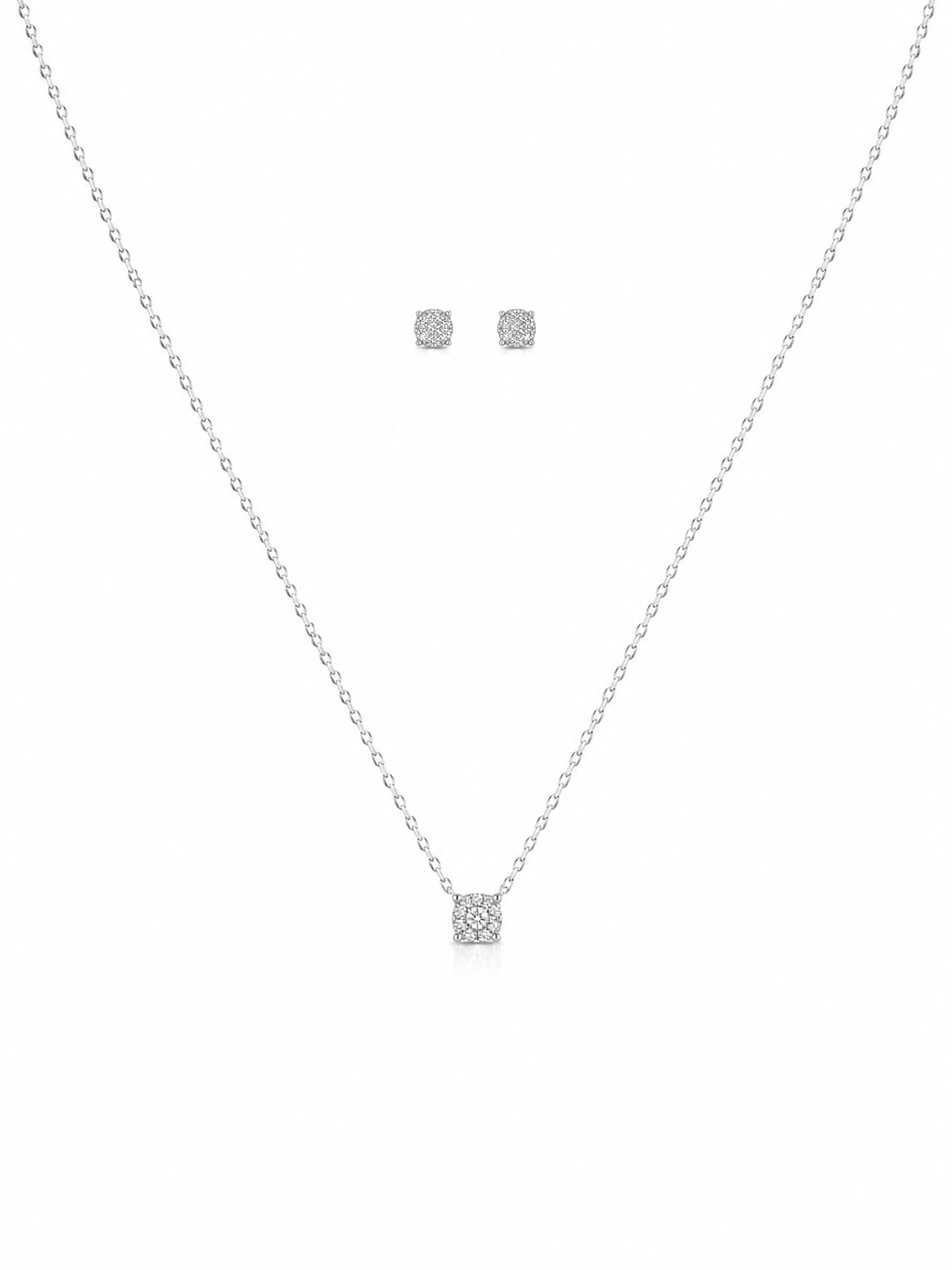 Set Mirage — Oro blanco 18k, diamante natural