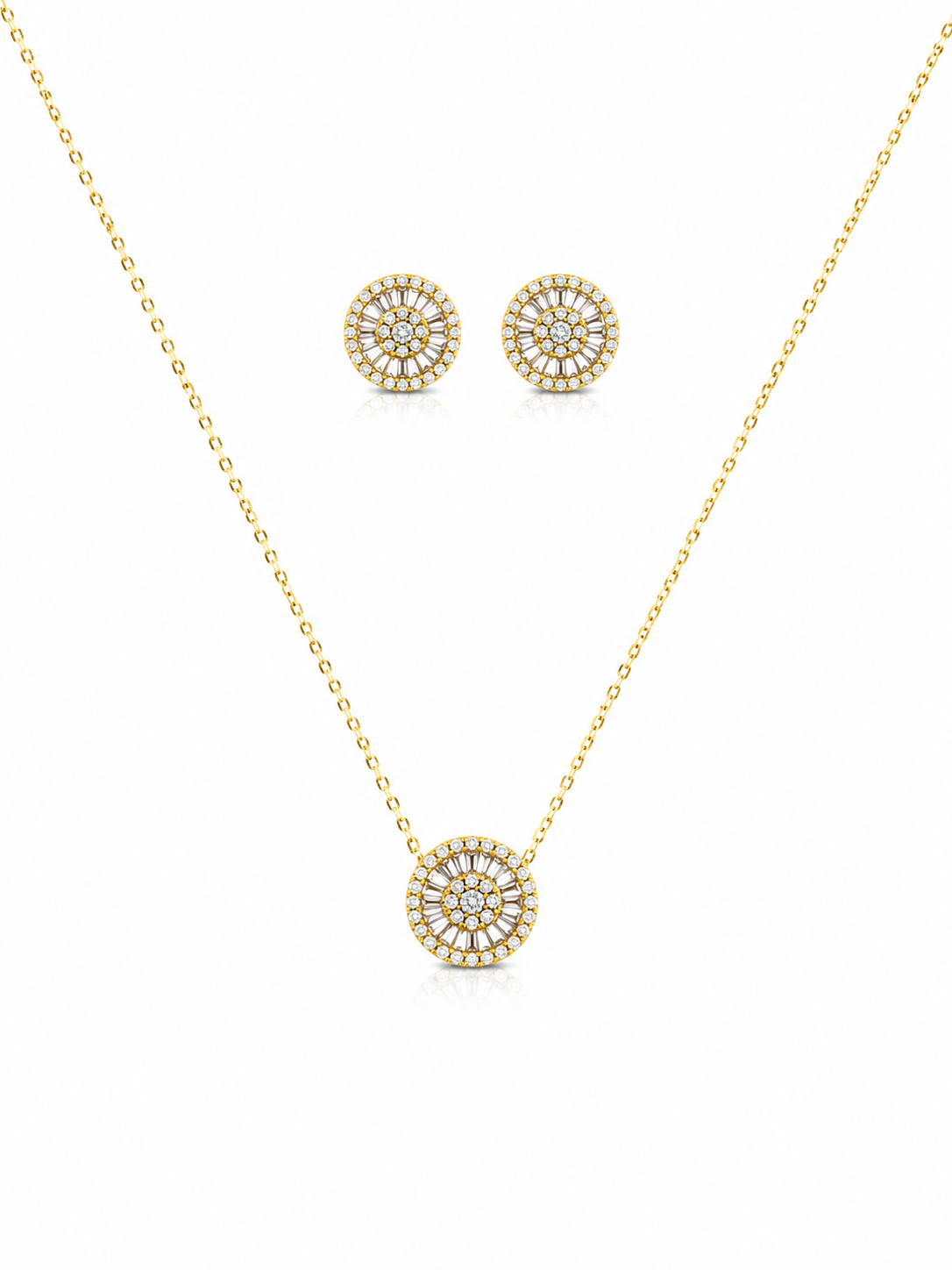 Set Rosace — Oro amarillo 18k, diamante natural